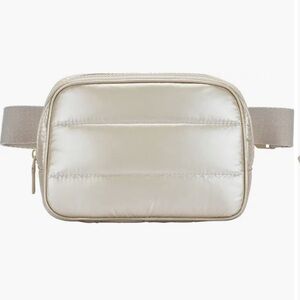 Madison West Nylon Puffy Quilted Belt Bag